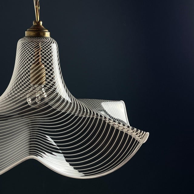 Mid-Century Modern Murano Glass Pendant Lamp, Italy, 1970s For Sale - Image 3 of 15