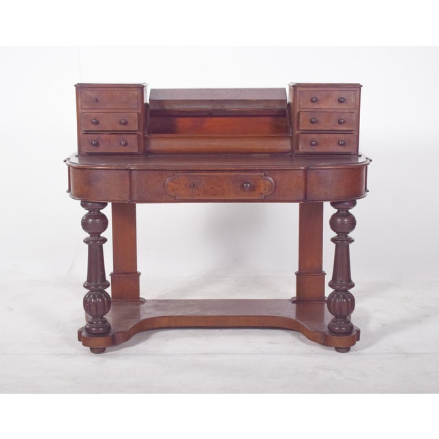 Antique English Desk with Carved Feet, 1890s For Sale - Image 4 of 14