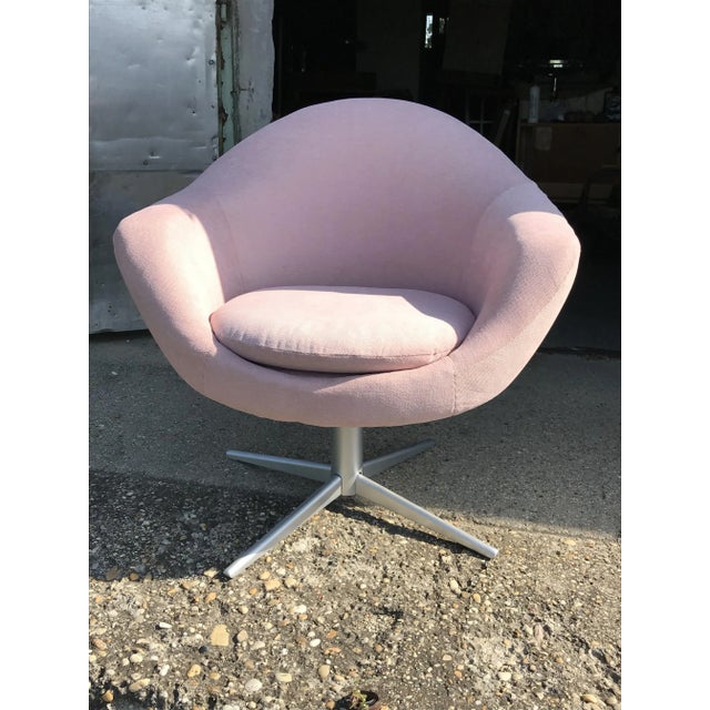 Mid-Century Metal and Velvet Swivel Chair, 1960s For Sale - Image 12 of 12