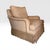 Swivel chair from Baker Furniture. The Simmons chair features classic rolled arms with an overstuffed back and seat...