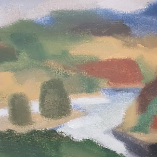 1950s Mid Century Swedish Modernist Landscape by Ivar Hjertqvist For Sale - Image 14 of 18