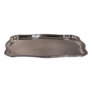20th Century Italian Silver-Plated Tray For Sale