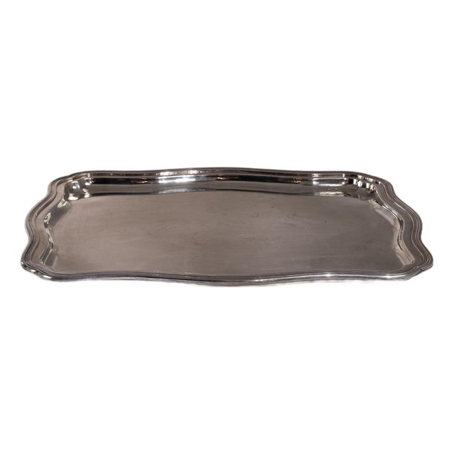 20th Century Italian Silver-Plated Tray For Sale