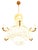 Classicist Crystal and Brass Chandelier For Sale