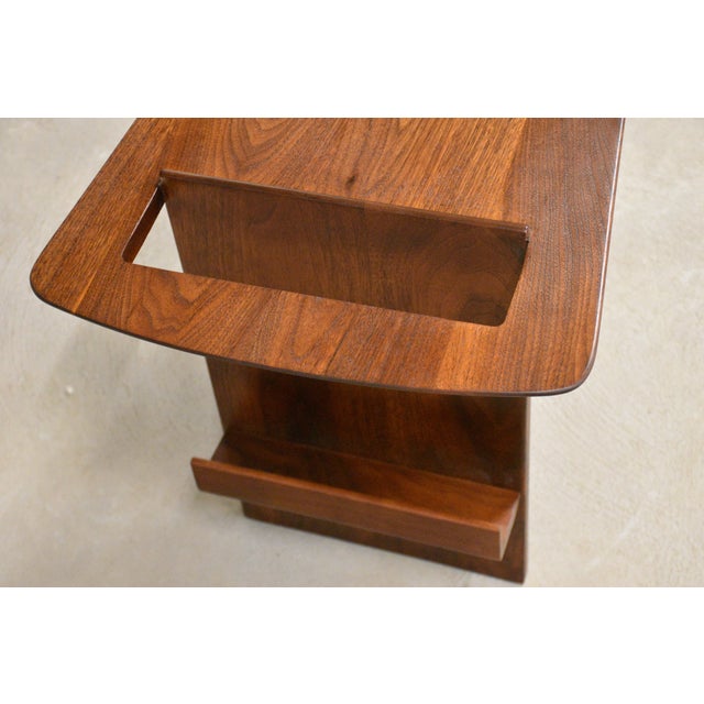 Wood 1950s Refinished Magazine Rack End Table by Jens Risom For Sale - Image 7 of 9