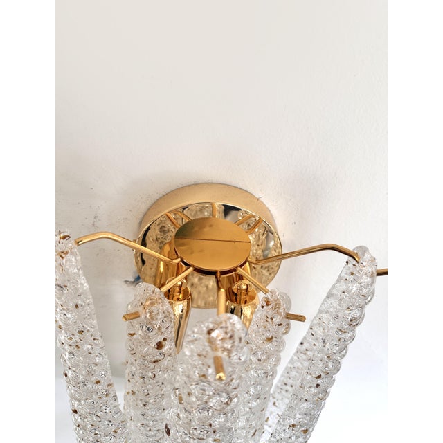 2020s Contemporary Mid-Century Modern "Conchiglie" Murano Glass Gold Wall Sconce-Set of Two For Sale - Image 5 of 10
