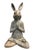 Metal Vintage Cast Iron Meditating Yoga Hare Statue For Sale - Image 7 of 12