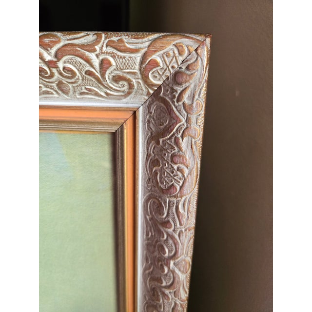 1940s A. D. Greer Original Oil Painting Framed Dogwood Hydrangeas For Sale - Image 10 of 17