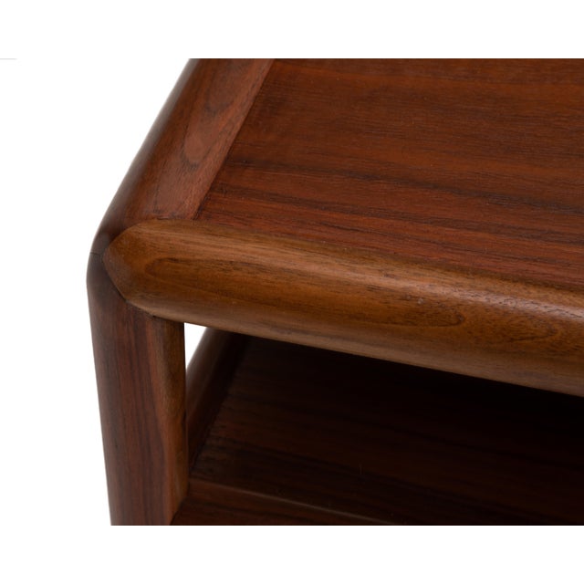 t.h. Robsjohn-Gibbings Widdicomb Square Two Tiered Cocktail Coffee Lamp End Table 1957 For Sale - Image 11 of 14