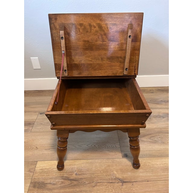 American Vintage Ethan Allen Side Table For Sale - Image 3 of 10