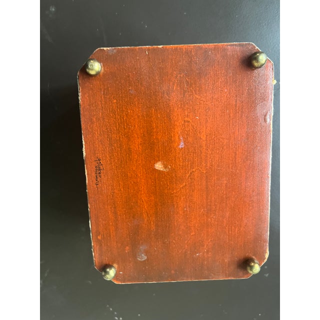 Late 19th Century Antique French Jewelry Box, Mademoiselle Grimpell With a Blue Ribbon For Sale In Chicago - Image 6 of 7