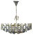 Large Mid-Century Brutalist Gilt Brass & Crystal Chandelier from Palwa, 1960s For Sale