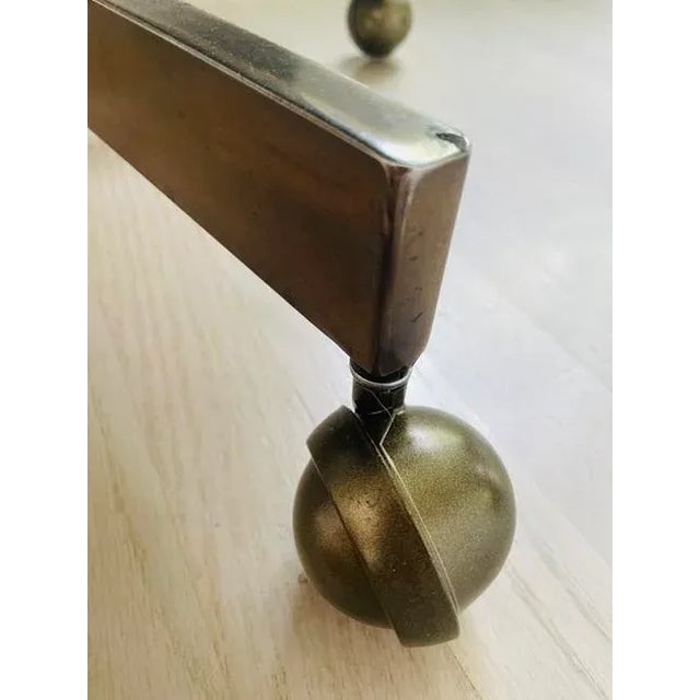 Royal Blue Vladimir Kagan Custom Commissioned 1970s Swivel Desk Chair With Lucite Frame and Italian Leather For Sale - Image 8 of 10