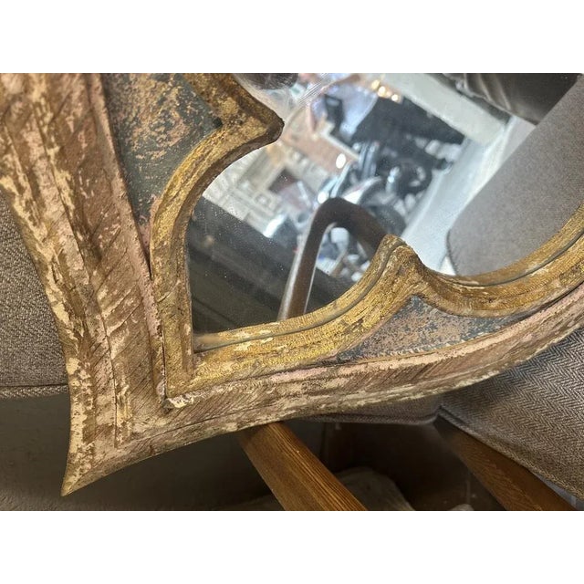 Baroque Mirror in Carved Wood For Sale - Image 3 of 6