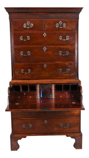 Antique George III Mahogany Secretaire, 1700s