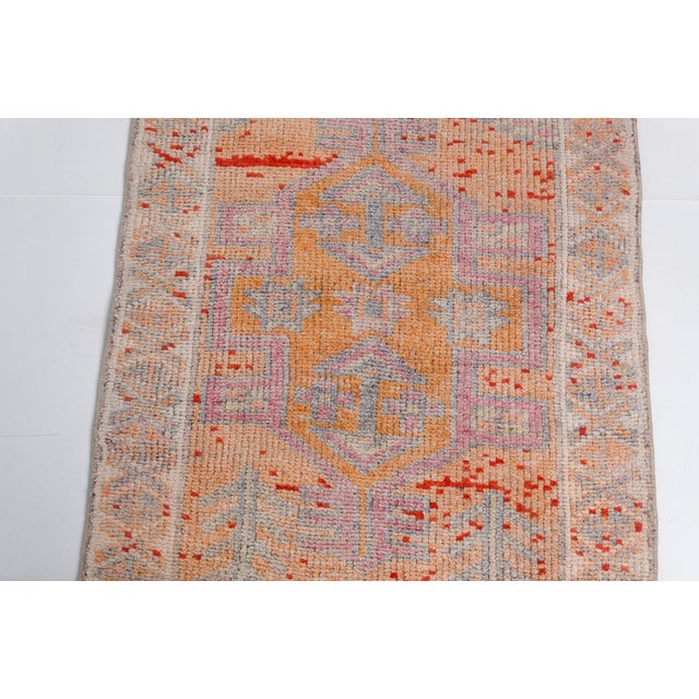 1960s Minimalist Handknotetd Hallway Rug For Sale - Image 6 of 9