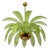 Mid-Century Modern Palm Leaves Chandelier in Murano Glass and Brass from Maestri Muranesi, 2000 For Sale
