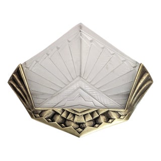 Single French Art Deco Sconce by EJG For Sale