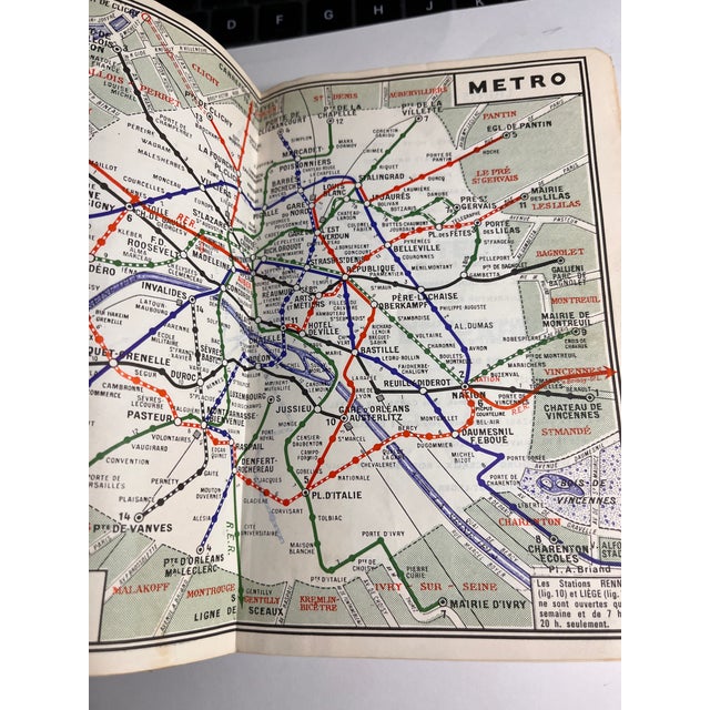 1962 Paris Street Maps Guide Book For Sale - Image 14 of 14