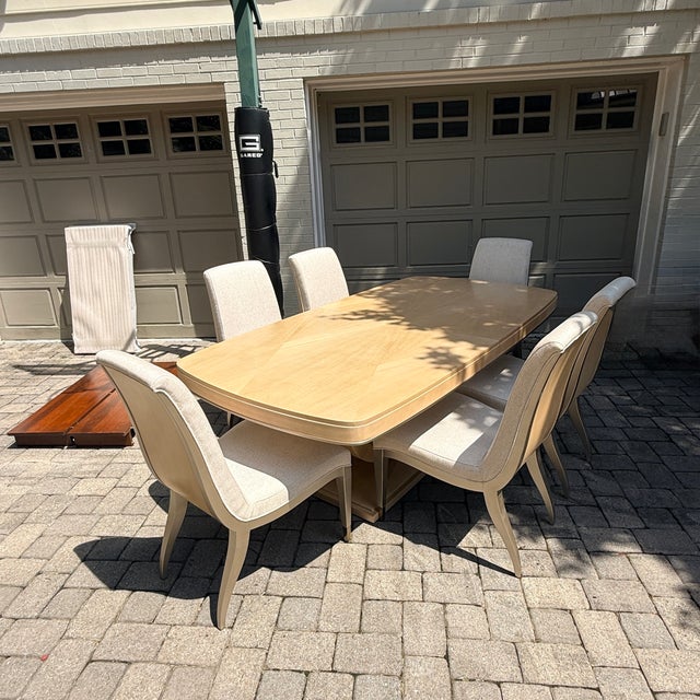 Caracole Fan Expanding Dining Table With Set of 8 Side Chairs For Sale - Image 13 of 14