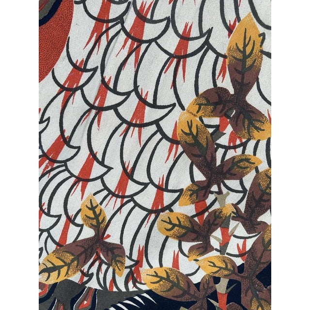 French Hand Printed Rooster Tapestry by Lurçat For Sale - Image 12 of 14