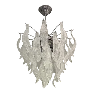 Contemporary Leafes Murano Glass Chandelier in Vintage Style