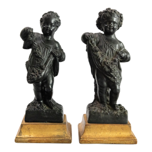 Vintage Italian Borghese Cherubs Putti Figurines - Set of 2