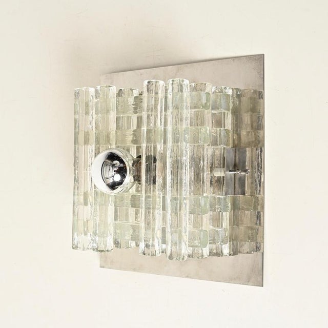 Gold Jenga Glass Ceiling Light by Albano Poli for Poliarte, Italy, 1970s For Sale - Image 8 of 16