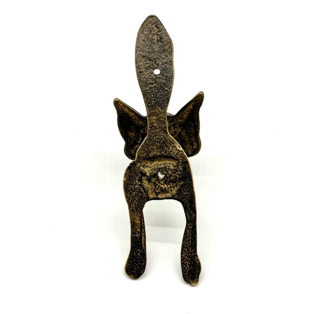 Metal 1930s English Brass Fox Door Knocker For Sale - Image 7 of 8