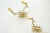 20th Century French Gold Wall Light Sconces in Brass attributed to Jules Leleu, Set of 2 For Sale - Image 5 of 9