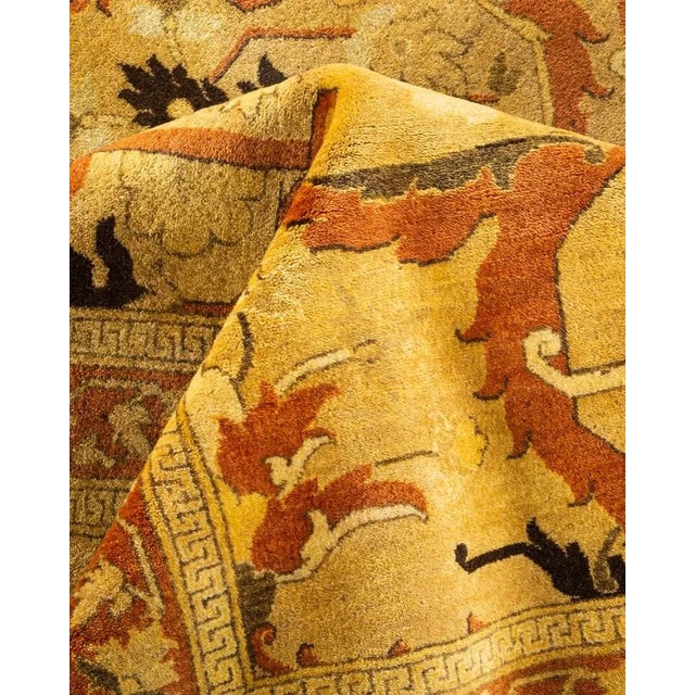 Textile Mogul, One-of-a-Kind Hand-Knotted Area Rug in Yellow, 8' 3" x 10' 1" For Sale - Image 7 of 8