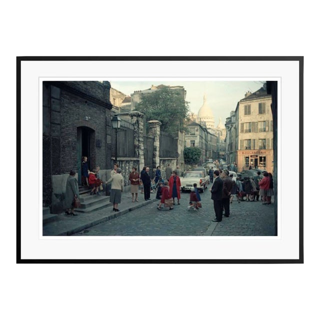 Street Scene in Monmartre 1950s by Peter Cornelius Framed C-Print For Sale