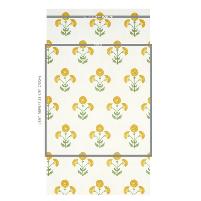 Inspired by traditional Indian hand-block designs, the Saranda Flower wallpaper features stylized flowers printed on...