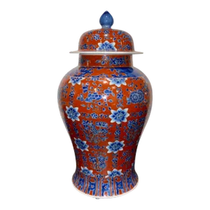 Bungalow 5 Transitional Blue and Cinnabar Samantha Temple Jar