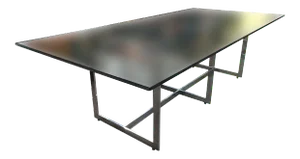 1970s Milo Baughman Chome and Glass 8 Person Dining Table