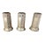 Set of 3 Silvered Bronze Bud Vases From the Late 19th-Early 20th Century For Sale