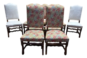 Louis XIII Style Chairs, Set of 9
