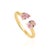 1.16ct Pink Sapphire Toi Et Moi Open Ring Size 5 in 14k Gold For Sale - Image 4 of 15