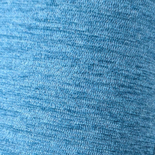 Room & Board Room & Board Hanson Blue Upholstered King Size Frame With Headboard and Footboard For Sale - Image 4 of 6