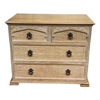 English Chest of Drawers in Limed Oak, 1950s For Sale