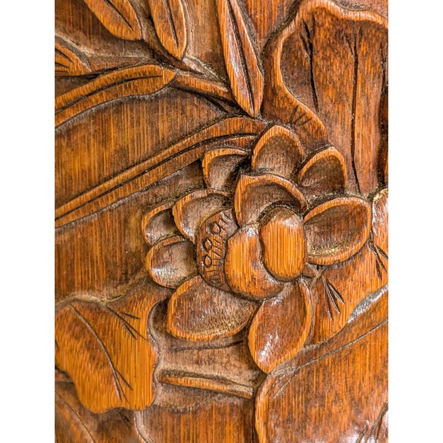 Antique Chinese Carved Bamboo Brush Pot With "Guangxu" Mark For Sale - Image 4 of 8