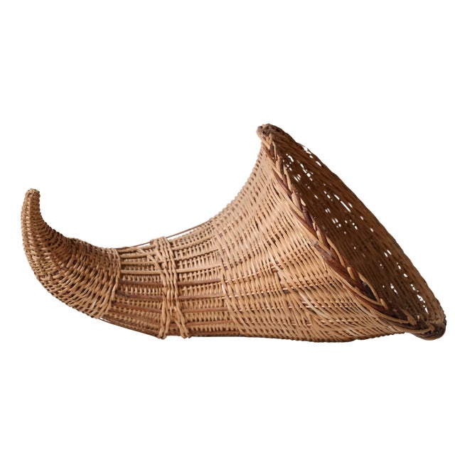 20th Century French Wicker Cornucopia (Large) For Sale