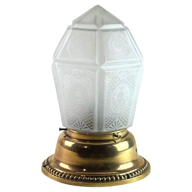 Metal Brass Ceiling Light, 1900s For Sale - Image 7 of 7