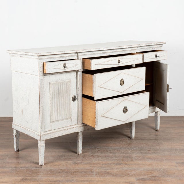 Gustavian (Swedish) 19th Century Swedish White Painted Gustavian Sideboard For Sale - Image 3 of 17