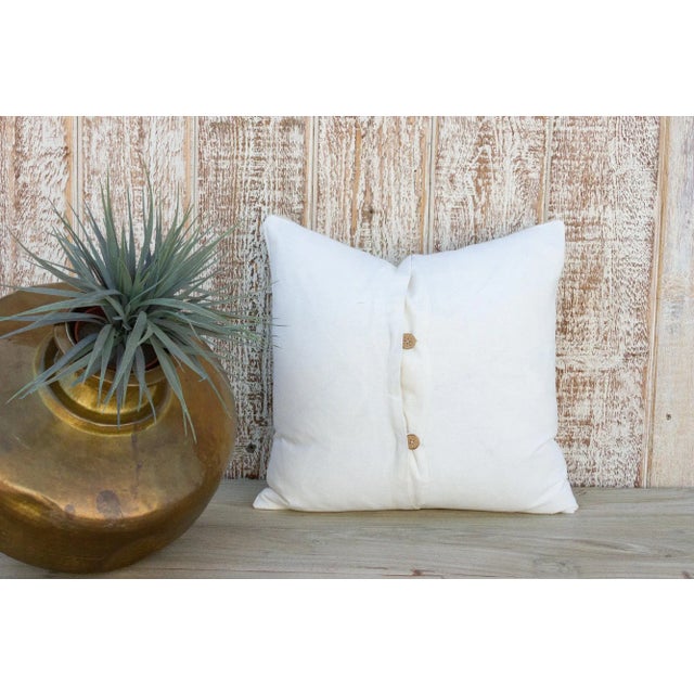 Light Green Vintage Xhiva Tie Dyed Organic Silk Pillow For Sale - Image 8 of 10