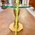 Gold Vintage Hollywood Regency Gilt Pedestal Accent Table With Glass Top For Sale - Image 8 of 10