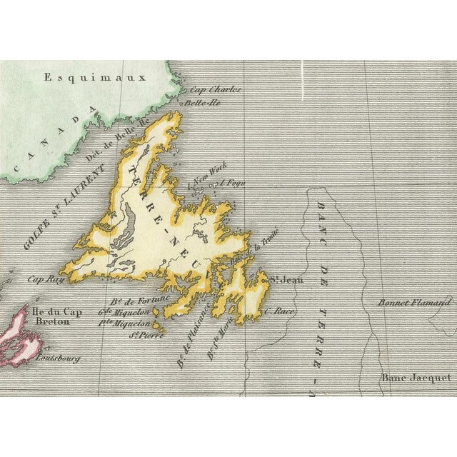 French Map of Newfoundland and St. Pierre and Miquelon For Sale - Image 5 of 7