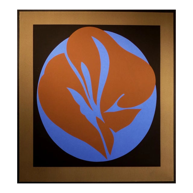 Jack Youngerman Untitled Signed & Numbered Serigraph From Blue Brown Suite Obo For Sale