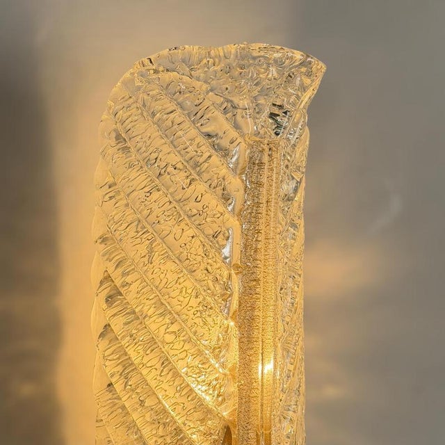 Feather Murano Glass Sconces from Barovier & Toso, 1971, Set of 2 For Sale - Image 12 of 18