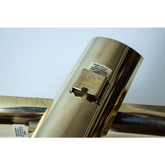 Metal Vintage Brass Reflex Wall Candlesticks by Pierre Forssell for Skultuna, 1960s, Set of 2 For Sale - Image 7 of 8